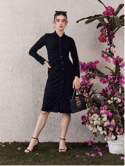 Black Long Sleeve Dress   of The Timeless Elegance