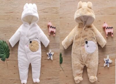 rs 149 bear design long-sleeve baby jumpsuit thespark shop: Overview